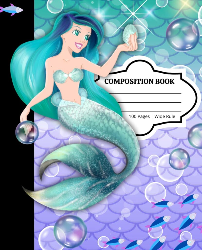 Mermaid Composition Notebook https://amzn.to/4eP9DLt