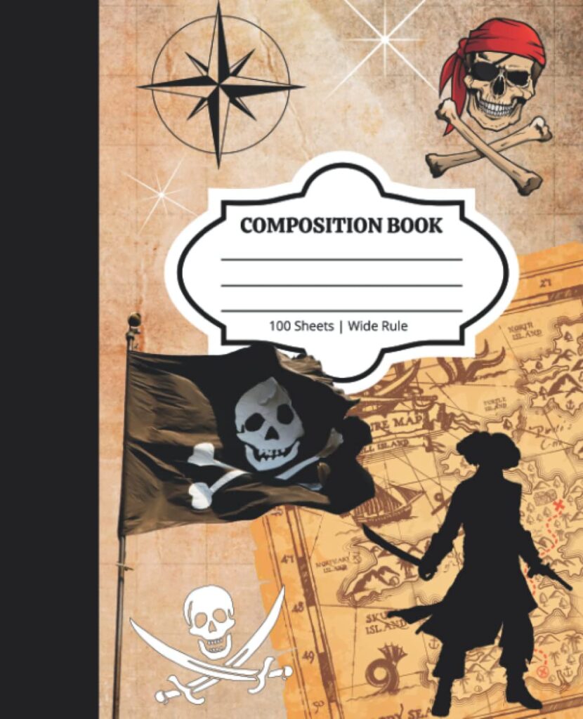 Pirate Themed Composition Book https://amzn.to/49nArBv