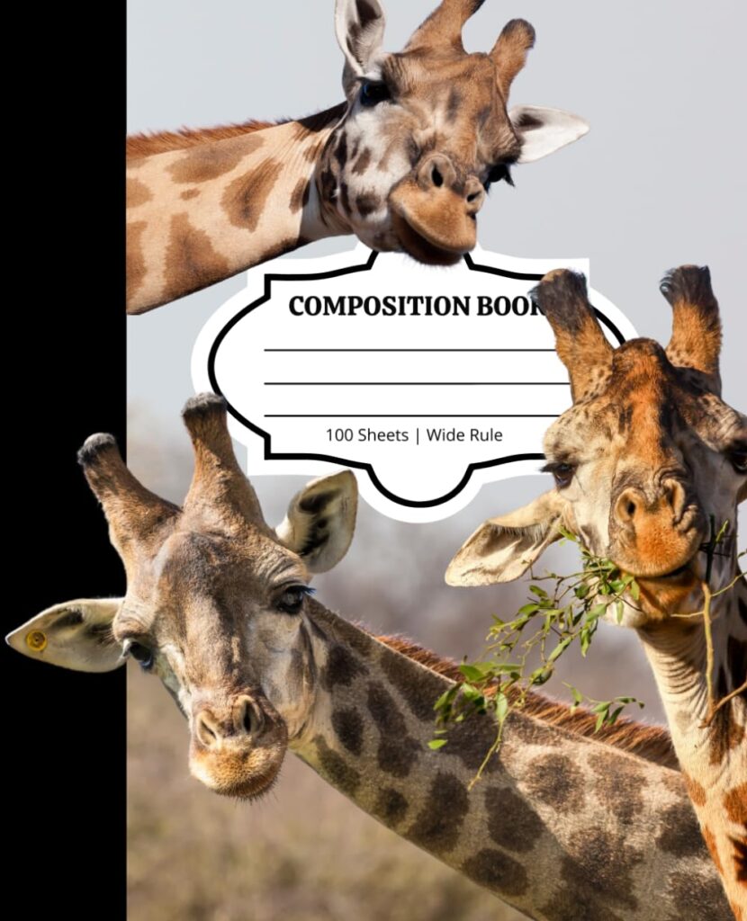 Giraffe Composition Book https://amzn.to/49axC6G