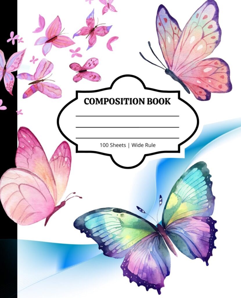 Butterfly Composition Book https://amzn.to/3V8jaWJ