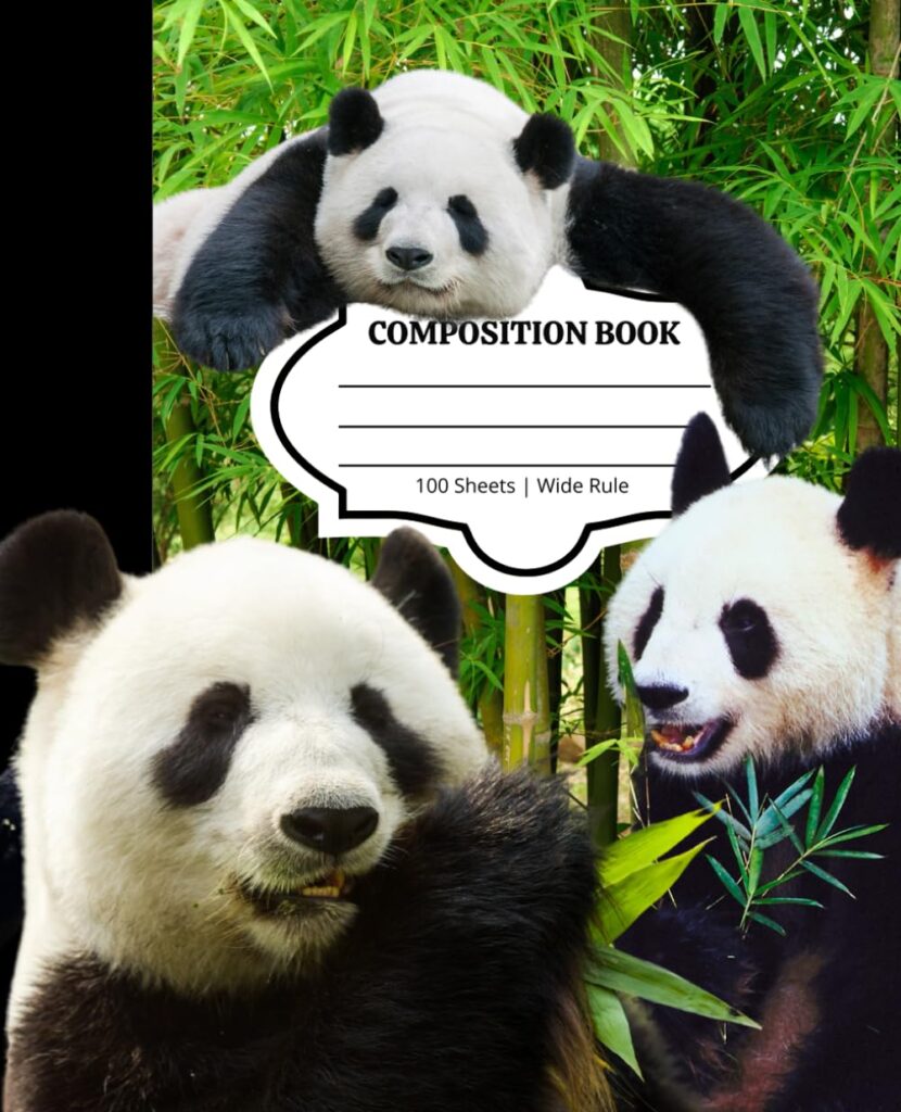 Panda Composition NoteBook https://amzn.to/3AYVZYc