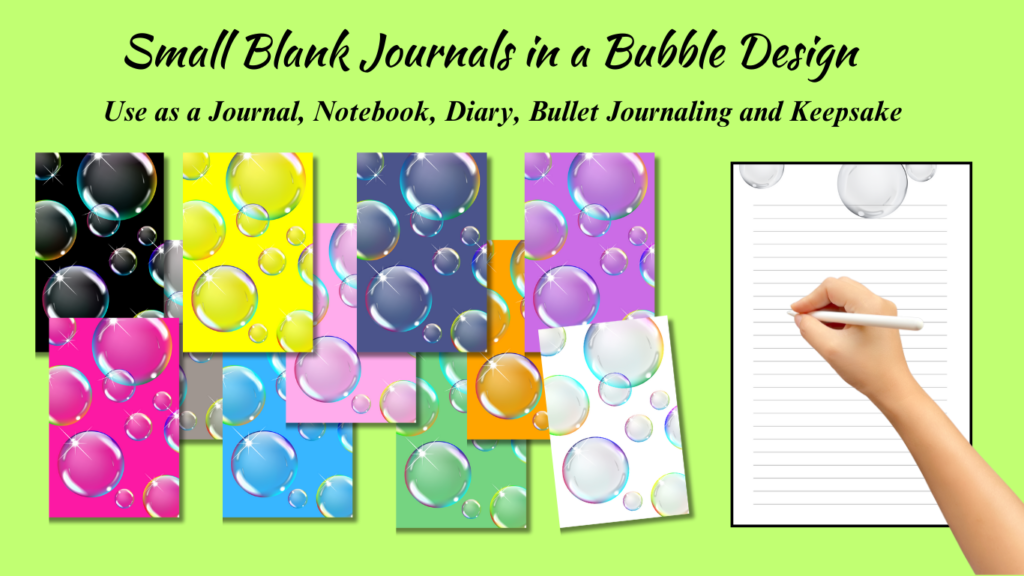 Small Bubble Journals from OneMillionandOne.com